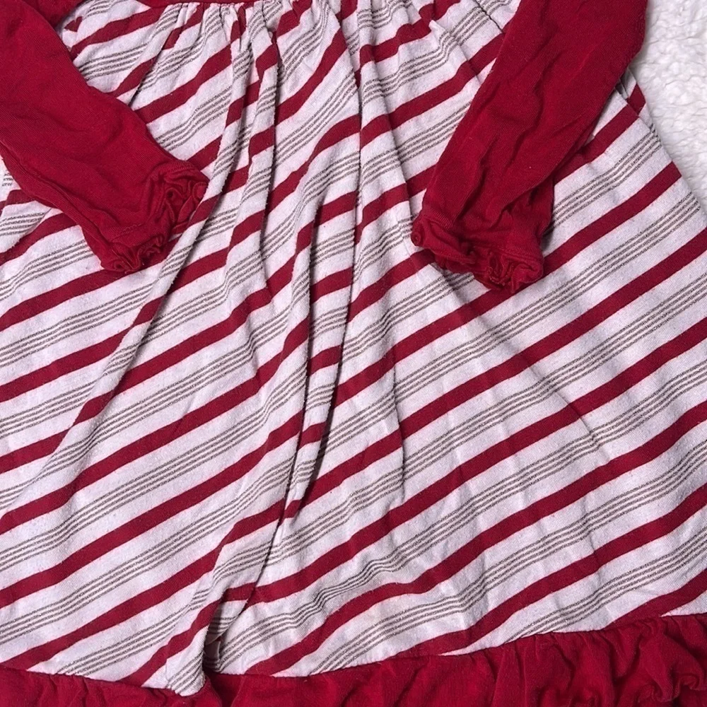 KicKee Pants Holiday Inspired Romper Dress with Button Pants sz 12-18 months